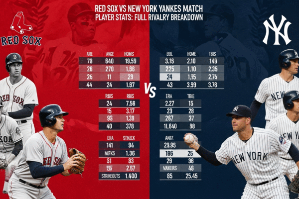 Red Sox vs New York Yankees Match Player Stats